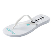 Tongs Flops de Mme Flip Flops bleu | Mariage de mariées  (Incliné)