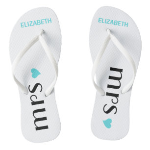 Tongs Flops de Mme Flip Flops bleu Mariage de mariées