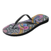 Tongs Flops Motifs Gris Paisley (Incliné)