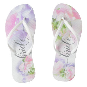Tongs FLORAL CHIC MARIAGE SWEET PEAS Bride
