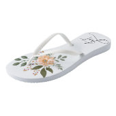 Tongs Floral été "juste marié"  (Incliné)