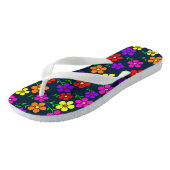 Tongs Floral Fleurs multicolores Motif Feuille (Incliné)