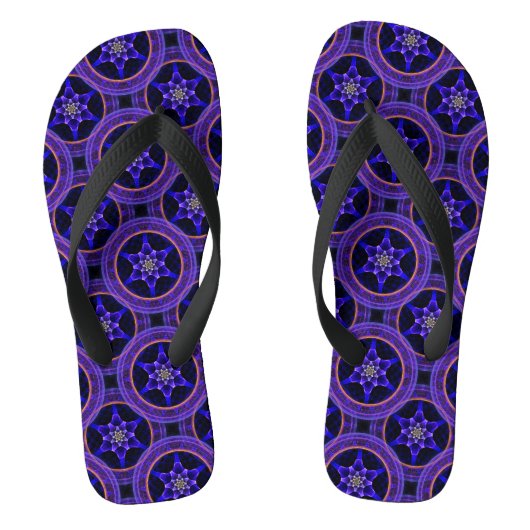 Tongs Floral Modern Boho Elegant Abstract Pattern #505 (Semelle)