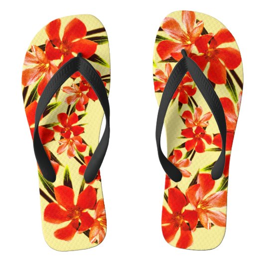 Tongs Floral orange | Tournes d'oleander (Semelle)