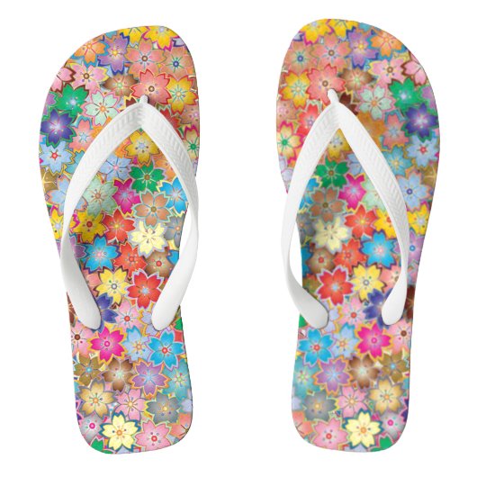 Tongs Flore colorée Flip Flops (Semelle)