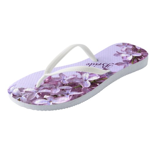 Tongs Flore Lilac Fleurs Mariages Flip Flops (Incliné)