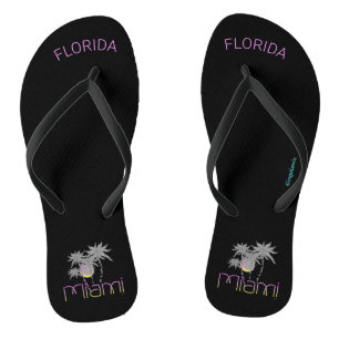 Tongs Floride Miami Beach Fun Palm Cool Sun Flip Flops