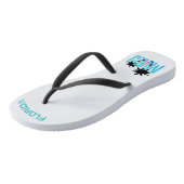 Tongs Floride Miami Beach Fun Palm Cool Sun Flip Flops (Incliné)