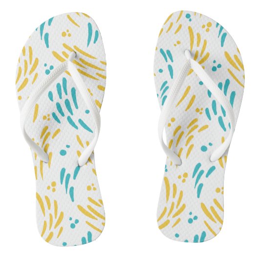 Tongs Flux en turquoise et jaune (Semelle)