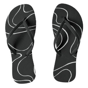 Tongs Flux et Reflux 2 - Noir sur Blanc