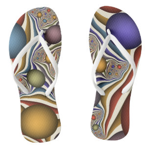 Tongs Flying Up, Colorful, Modern, Art Fractal Abstrait
