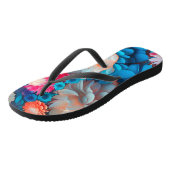 Tongs Fond de fleurs bleues-1 (Incliné)