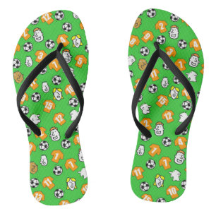 Tongs Football Thème Flip Flops dans vos Couleurs Club