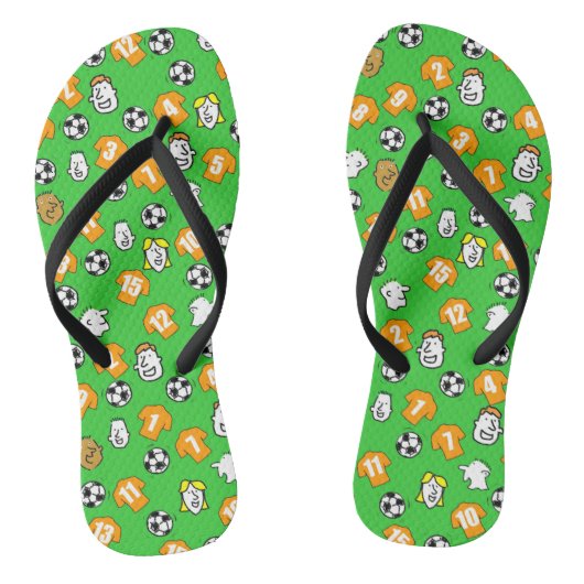 Tongs Football Thème Flip Flops dans vos Couleurs Club (Semelle)