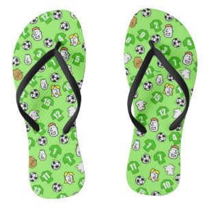 Tongs Football Thème Flip Flops dans vos Couleurs Club
