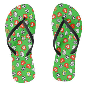 Tongs Football Thème Flip Flops dans vos Couleurs Club