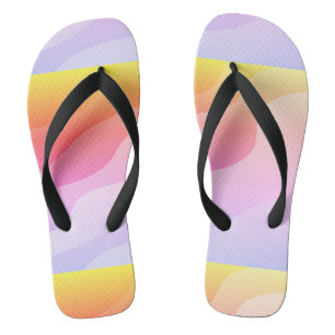 Tongs Formes Abstraites ondulées colorées