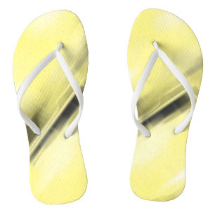 Tongs Formes contrastées de disparition Jaune et Noir