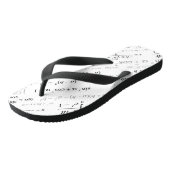 Tongs Formes de mathématiques amusantes Geek de mathémat (Incliné)