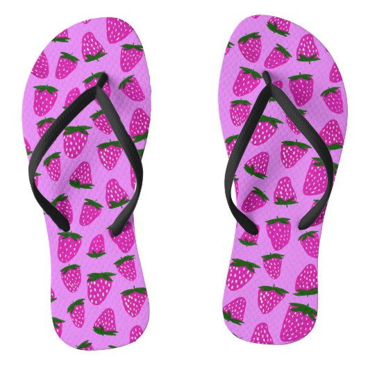 Tongs Fraises d'été bio violet (Semelle)