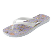 Tongs FRIENDS™ | Motif d'icône violette (Incliné)