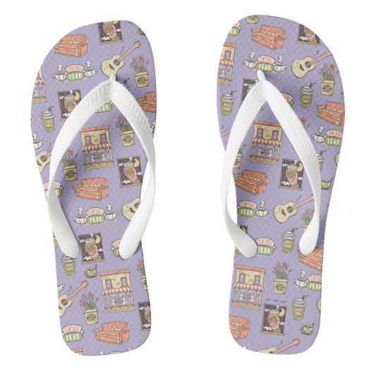 Tongs FRIENDS™ | Motif d'icône violette (Semelle)
