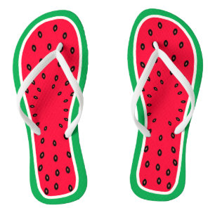 Tongs Fruit d'été de la tranche de pastèque drôle et
