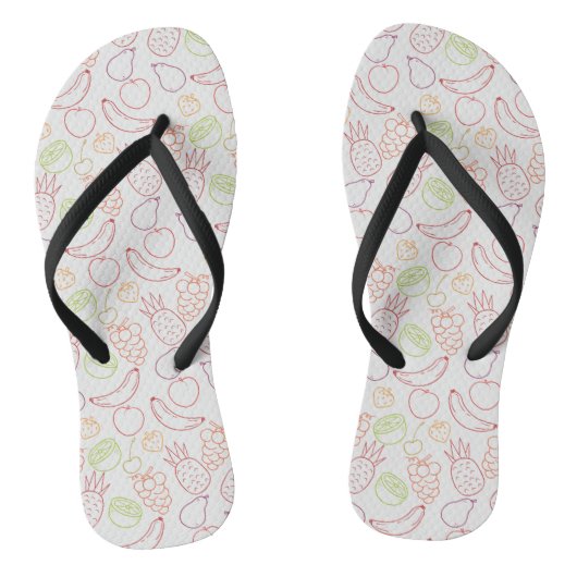 Tongs Fruit motif transparent | motif de surface de frui (Semelle)