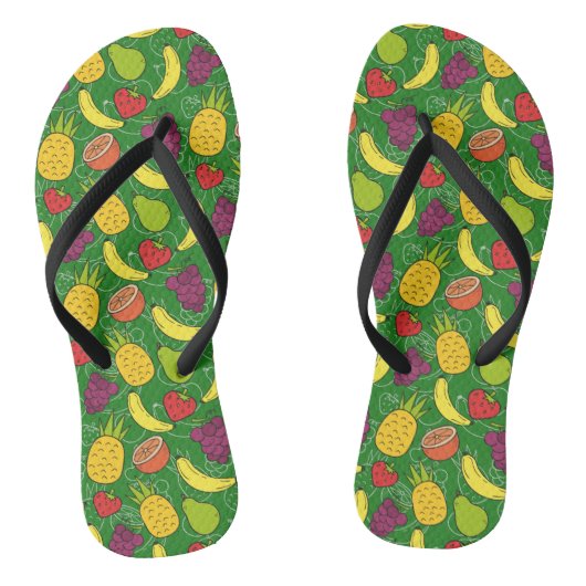 Tongs Fruit motif transparent | motif de surface de frui (Semelle)