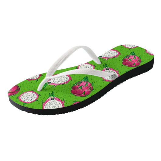 Tongs Fruit rouge dragon vert (Incliné)