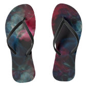 Tongs fumée rose et bleue abstraite (Semelle)