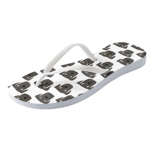 Tongs Fun Black Labrador Retriever Chien (Incliné)