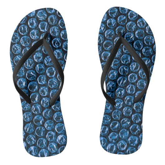 Tongs FUN Papier Bulle Bleu (Semelle)