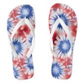 Tongs Fun Tie Dye Motif rouge blanc bleu (Semelle)