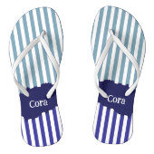 Tongs Fun Torn Stripes Nom en couche bleue (Semelle)