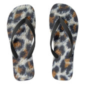 Tongs funky fun fluffy empreinte de léopard motif origin (Semelle)