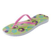 Tongs Funky Green Circles (Incliné)