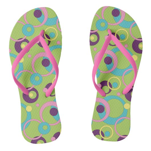 Tongs Funky Green Circles (Semelle)