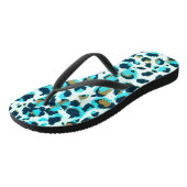Tongs Funky Leopard Motif zoo animal art animal (Incliné)