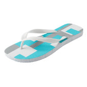 Tongs Funky Tranquilité Turquoise (Incliné)