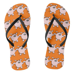 Tongs Funny 5 Dessin Animé Cochon Choisissez la Couleur 