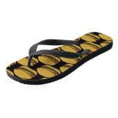 Tongs Funny Hamburger Bun BBQ Fast Food Flip Flops (Incliné)