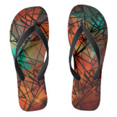 Tongs FuzzyFoxArt, polygone (Semelle)