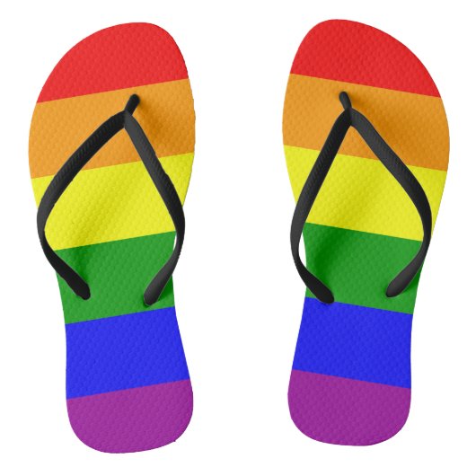 Tongs Gay Lesbian Pride du drapeau arc-en-ciel (Semelle)