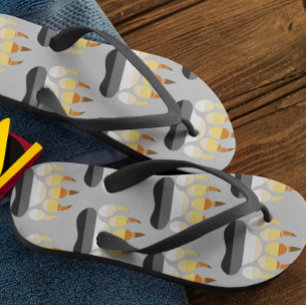 Tongs Gay pride Bear Stripes Brown Noir