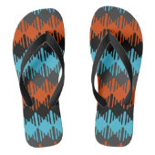 Tongs Géométrique noire, bleue et orange (Semelle)