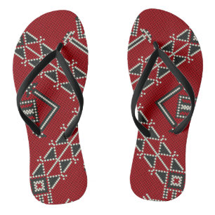 Tongs Géométrique vintage mode mignonne tendance classiq