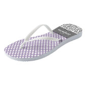 Tongs Girly Leopard Spot Imprimer Motif Monogrammes pers (Incliné)