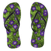 Tongs Gloire du matin en violet et vert (Semelle)