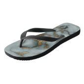 Tongs Golden Vein Marble Ocean Mist Women's Flops (Incliné)